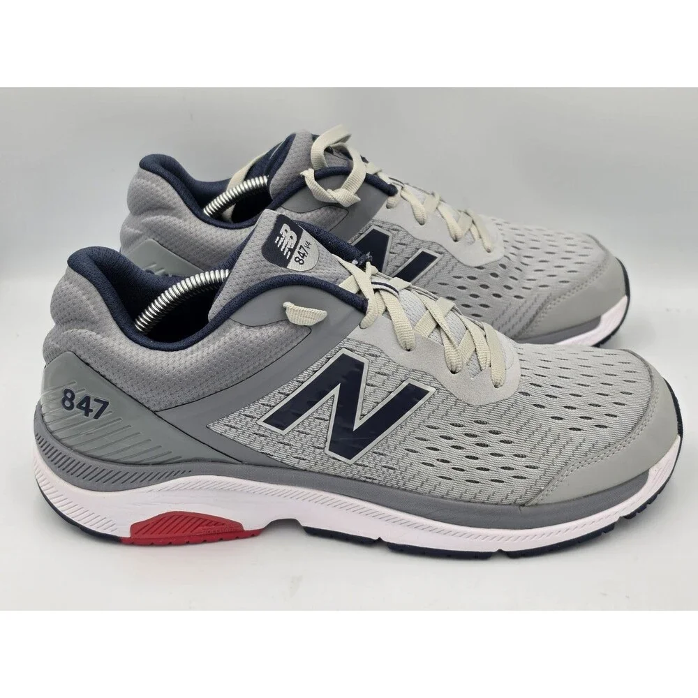 New Balance 847v4 Running Sneakers Men Size 12 D Gray Blue Mesh Comfort Shoes